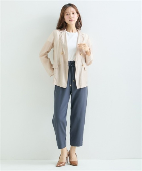 Petitjo（プッチージョ）の「小さいサイズ　ウエストドロストテーパードパンツ　低身長さん・小柄女性（その他パンツ・レディース・ベージュ/ブラック・PS/PM/PL/PSS）」の8枚目の写真