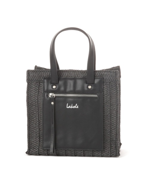 LAKOLE（ラコレ）の「スクエアフェイクレザーミニショルダーバッグ / 286363（ショルダーバッグ・レディース・オフホワイト/ブラックミックス/ナチュラル/ブラック・FREE）」の6枚目の写真