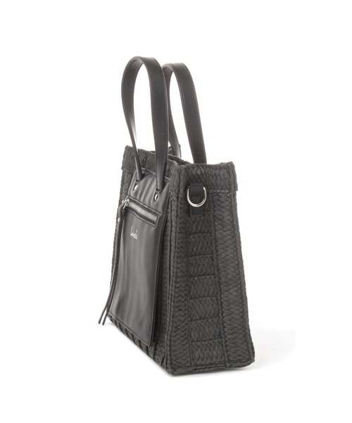 LAKOLE（ラコレ）の「スクエアフェイクレザーミニショルダーバッグ / 286363（ショルダーバッグ・レディース・オフホワイト/ブラックミックス/ナチュラル/ブラック・FREE）」の7枚目の写真