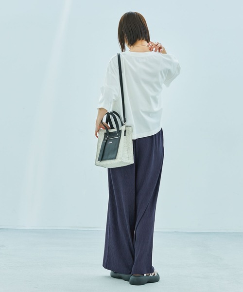 LAKOLE（ラコレ）の「スクエアフェイクレザーミニショルダーバッグ / 286363（ショルダーバッグ・レディース・オフホワイト/ブラックミックス/ナチュラル/ブラック・FREE）」の20枚目の写真