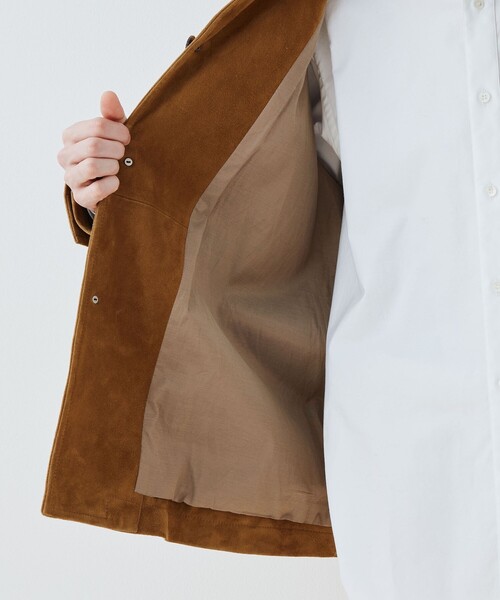 ゴートスウェード ツーポケットブルゾン（ダウンジャケット/コート