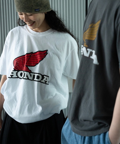 【HONDA/ホンダ】別注 BIKEエンブレムプリントTEE＜UNISEX＞ HONDA/ホンダ】別注 BIKEエンブレム刺繍TEE｜メンズファッション