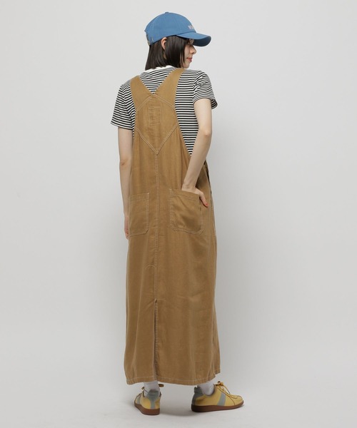 niko and...（ニコアンド）の「FINEリネンステッチジャンパースカート（ジャンパースカート・レディース・ブラック/アイボリー/キャメル・MEDIUM/LARGE）」の11枚目の写真