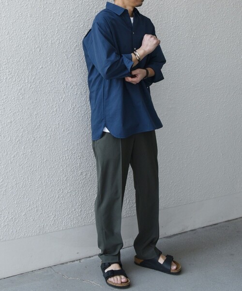 SHIPS any（シップス エニィ）の「SHIPS any:〈洗濯機可能〉コットン/リネン 7分袖  スキッパー プルオーバー シャツ 25SS◇（シャツ/ブラウス・メンズ・ネイビー/ナチュラル/グレー/オリーブ/コバルトブルー・SMALL/LARGE/MEDIUM/X-LARGE）」の10枚目の写真