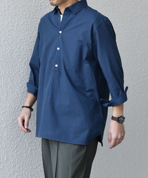 ancellm 25ss コットンシルク スキッパープルオーバー ancellm 25ss コットンシルク スキッパープルオーバー ANCELLM 25ss