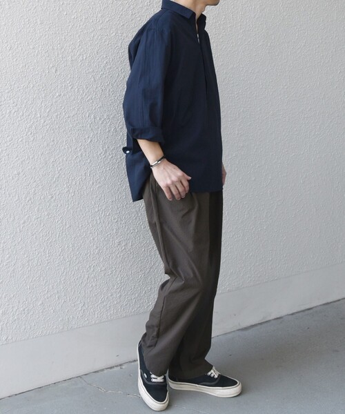 SHIPS any（シップス エニィ）の「SHIPS any:〈洗濯機可能〉コットン/リネン 7分袖  スキッパー プルオーバー シャツ 25SS◇（シャツ/ブラウス・メンズ・ネイビー/ナチュラル/グレー/オリーブ/コバルトブルー・SMALL/LARGE/MEDIUM/X-LARGE）」の15枚目の写真