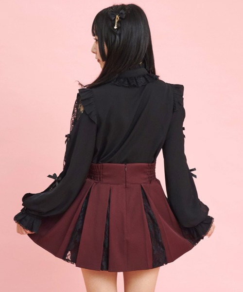 Secret Honey（シークレットハニー）の「レースマチスカパン（スカート・レディース・ブラック/ワインレッド・MEDIUM）」の5枚目の写真