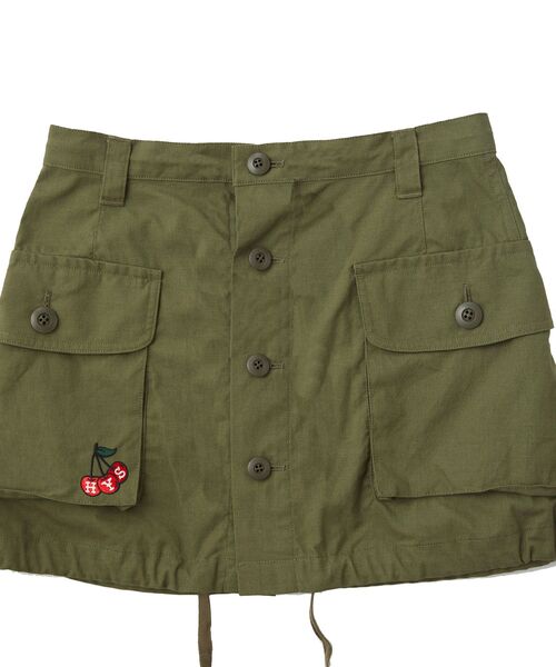 HYSTERIC GLAMOUR（ヒステリックグラマー）の「ミリタリースカート（スカート・レディース・ブラック/カーキ/カーキ系・MEDIUM/SMALL）」の6枚目の写真
