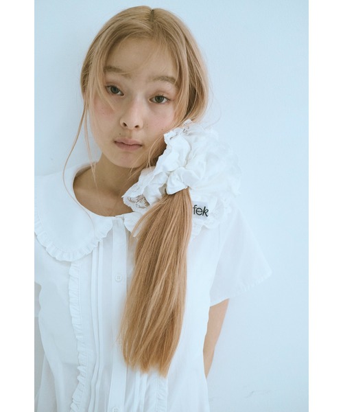 BELLA BIG シュシュ　ホワイト ビッグフリルシュシュ ホワイト / Phoebe | ファッション通販