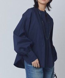 [RASW]キーネックボリュームスリーブブラウス