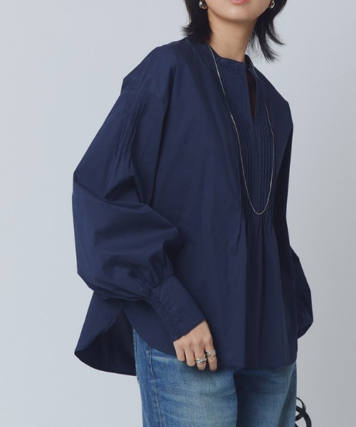 ラス RASW キーネックボリュームスリーブブラウス （ブラック） RASW]キーネックボリュームスリーブブラウス（シャツ/ブラウス