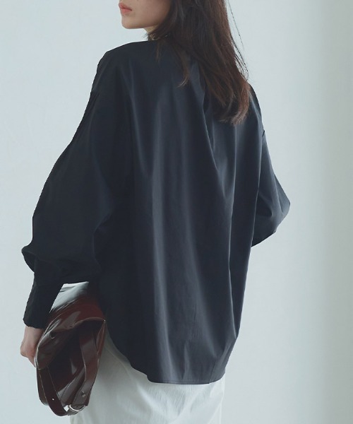 RASW（ラス）の「[RASW]キーネックボリュームスリーブブラウス（シャツ/ブラウス・レディース・ネイビー/オフホワイト/ブラック・M/L）」の15枚目の写真