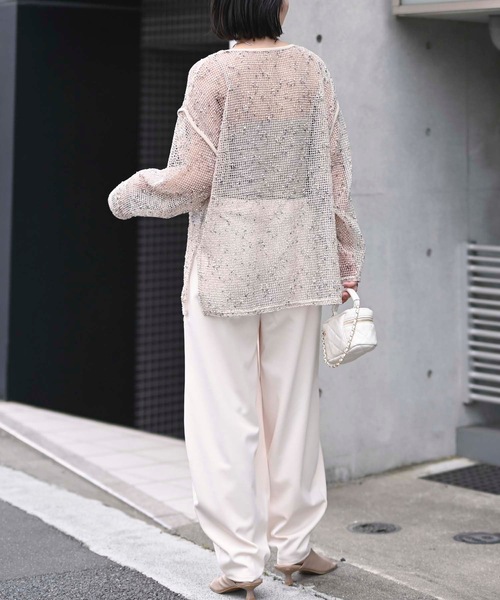&HALF(アンドハーフ)の「ポンチカーブパンツ(その他パンツ・レディース・ブラック/オフホワイト/ベージュ・FREE)」の6枚目の写真