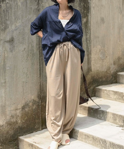 &HALF(アンドハーフ)の「ポンチカーブパンツ(その他パンツ・レディース・ブラック/オフホワイト/ベージュ・FREE)」の21枚目の写真