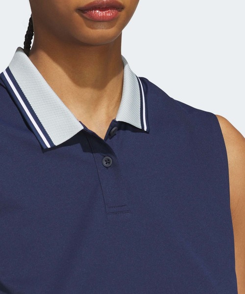 ポロシャツ ポロ ビヨンド ザ コース ルーズ ツイストニット ツーボタン ノースリーブポロ「adidas Golf/アディダスゴルフ」 レディース セール】ビヨンド ザ コース ルーズ ツイストニット ツーボタン