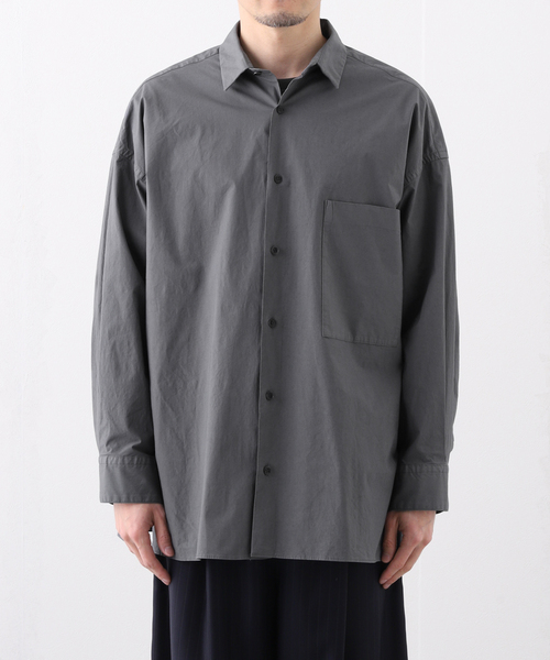 CALMER（カルメール）の「CALMER (カルメール) 別注 ナチュラルダイ ビッグシャツ（シャツ/ブラウス・メンズ・サックスブルー/グレー・LARGE/MEDIUM）」の6枚目の写真