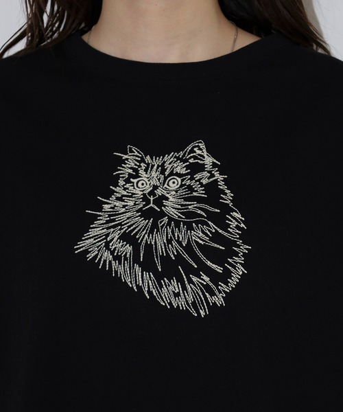 BARNDOOR（バーンドア）の「BARNDOOR 20天竺刺繍Tシャツ（Tシャツ/カットソー・レディース・ホワイト系2/ホワイト系1/ブラック系3/ブラック系1/ネイビー系2/ホワイト系3/ネイビー系1・FREE）」の8枚目の写真
