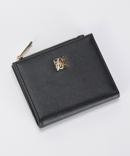 セール】二つ折り財布 2つ折り コンパクト 財布 ロゴプレート（財布