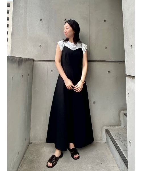 【Colville】ワンピース allureville ワンピース コットンサテンギャザースリーブVネック