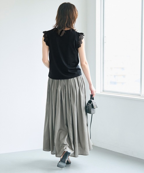 coca(coca)(コカ)の「肩レーストップス(Tシャツ/カットソー・レディース・ホワイト/ブラック・M/L/S)」の11枚目の写真