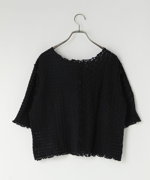 LOWRYS FARM(ローリーズファーム)の「レースメーロー5S 451472(Tシャツ/カットソー・レディース・ブラック/オフホワイト/アイボリー・FREE)」の7枚目の写真