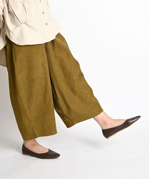 MARAI(マーライ)の「サルエルパンツ レディース ガウチョパンツ コーデュロイ(その他パンツ・レディース・ホワイト/ブルー/ブラック/ブラウン/ワイン・FREE)」の3枚目の写真