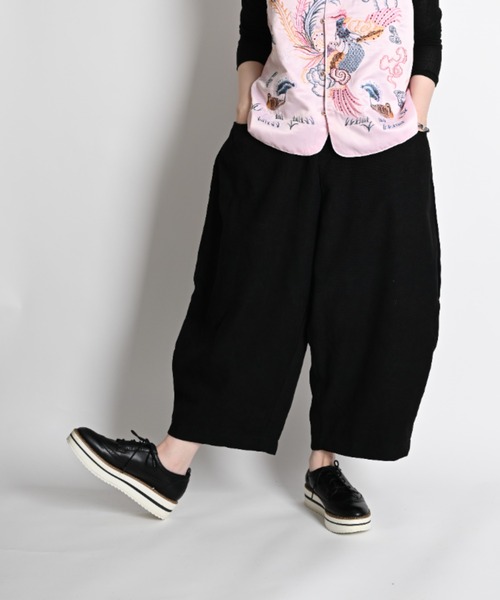 MARAI(マーライ)の「サルエルパンツ レディース ガウチョパンツ コーデュロイ(その他パンツ・レディース・ホワイト/ブルー/ブラック/ブラウン/ワイン・FREE)」の2枚目の写真