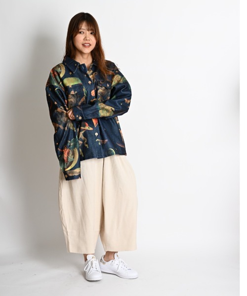 MARAI(マーライ)の「サルエルパンツ レディース ガウチョパンツ コーデュロイ(その他パンツ・レディース・ホワイト/ブルー/ブラック/ブラウン/ワイン・FREE)」の6枚目の写真
