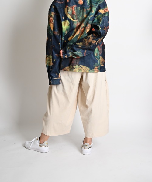 MARAI(マーライ)の「サルエルパンツ レディース ガウチョパンツ コーデュロイ(その他パンツ・レディース・ホワイト/ブルー/ブラック/ブラウン/ワイン・FREE)」の9枚目の写真