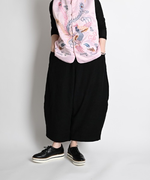 MARAI(マーライ)の「サルエルパンツ レディース ガウチョパンツ コーデュロイ(その他パンツ・レディース・ホワイト/ブルー/ブラック/ブラウン/ワイン・FREE)」の10枚目の写真