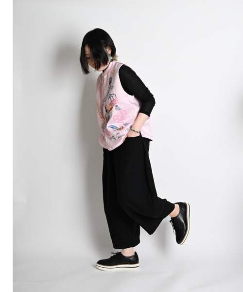MARAI(マーライ)の「サルエルパンツ レディース ガウチョパンツ コーデュロイ(その他パンツ・レディース・ホワイト/ブルー/ブラック/ブラウン/ワイン・FREE)」の11枚目の写真
