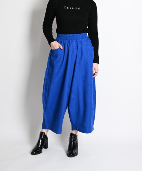 MARAI(マーライ)の「サルエルパンツ レディース ガウチョパンツ コーデュロイ(その他パンツ・レディース・ホワイト/ブルー/ブラック/ブラウン/ワイン・FREE)」の15枚目の写真