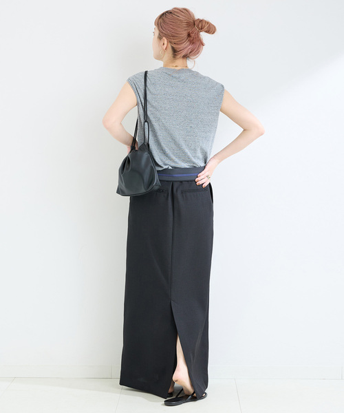 更にお値下げ❗タイトスカート ウォッシャブル】レディースタイトスカート 黒無地 RENU生地使用