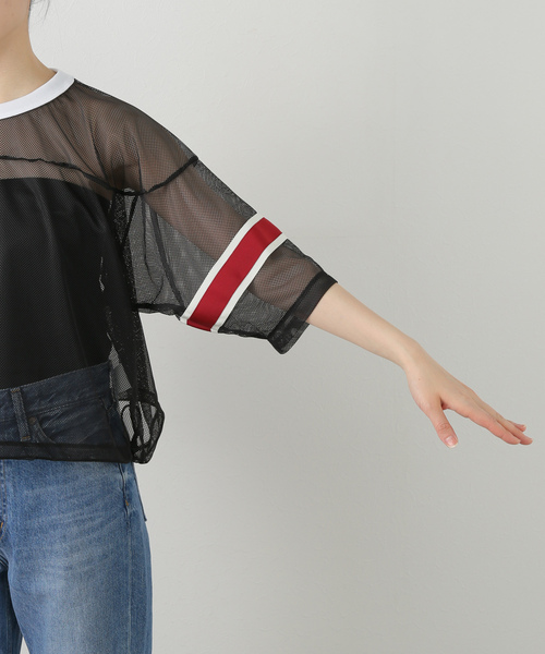 JANE SMITH / JOHN SMITH(ジェーンスミスジョンスミス)の「【JANE SMITH/ジェーンスミス】POLYESTER MESH FOOTBALL SHIRT:カットソー(Tシャツ/カットソー・レディース・ホワイト/ブラック・38)」の9枚目の写真