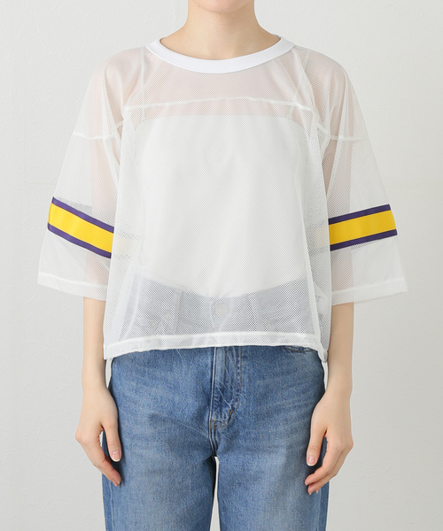 JANE SMITH / JOHN SMITH(ジェーンスミスジョンスミス)の「【JANE SMITH/ジェーンスミス】POLYESTER MESH FOOTBALL SHIRT:カットソー(Tシャツ/カットソー・レディース・ホワイト/ブラック・38)」の17枚目の写真