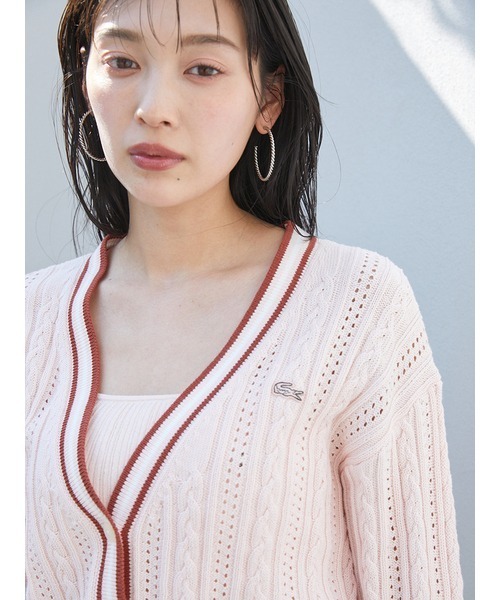 ラコステ LACOSTE オーガニックコットンニットカーディガン