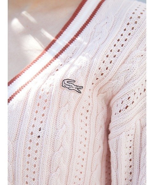 ラコステ LACOSTE オーガニックコットンニットカーディガン