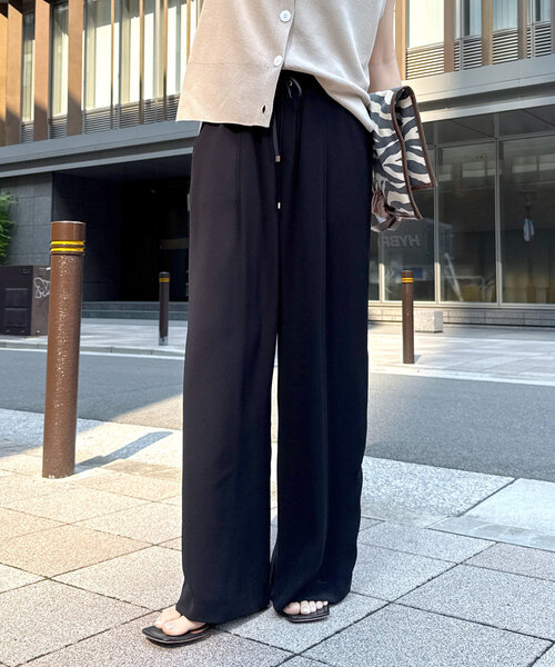 DouDou(ドゥドゥ)の「ドロストワイドパンツ(その他パンツ・レディース・チャコールグレー/オフホワイト/ブラック・FREE/TM)」の22枚目の写真