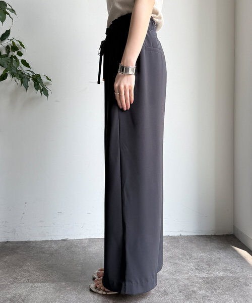 DouDou(ドゥドゥ)の「ドロストワイドパンツ(その他パンツ・レディース・チャコールグレー/オフホワイト/ブラック・FREE/TM)」の10枚目の写真