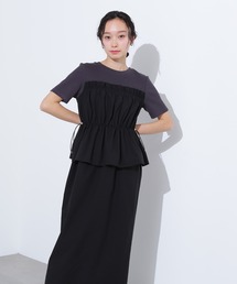 【PS/低身長サイズ】ドロストコードドッキングワンピース