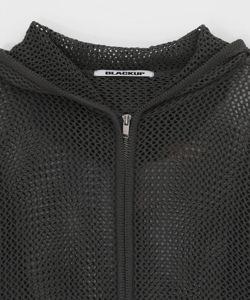 BLACKUP（ブラックアップ）の「[MADE] エルニンスカッシュニットフードジップアップ（パーカー・レディース・チャコール/アイボリー・FREE）」の15枚目の写真