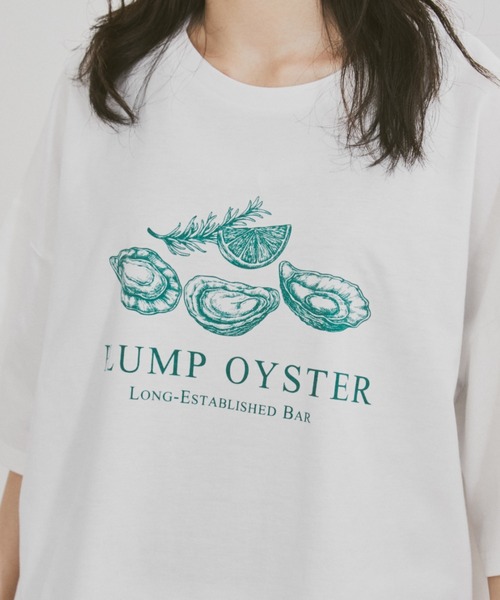 MERLOT（メルロー）の「オイスタープリントBIGT（Tシャツ/カットソー・レディース・ライトパープル/ホワイト・FREE）」の10枚目の写真