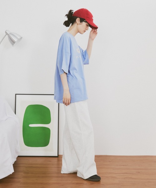 MERLOT（メルロー）の「オイスタープリントBIGT（Tシャツ/カットソー・レディース・ライトパープル/ホワイト・FREE）」の19枚目の写真