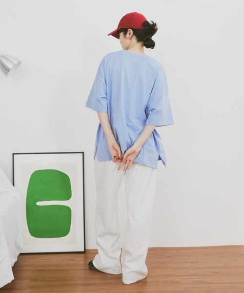 MERLOT（メルロー）の「オイスタープリントBIGT（Tシャツ/カットソー・レディース・ライトパープル/ホワイト・FREE）」の21枚目の写真