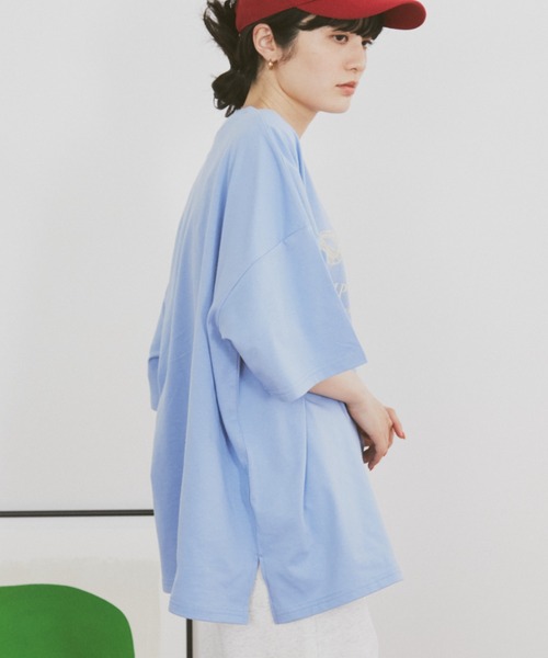 MERLOT（メルロー）の「オイスタープリントBIGT（Tシャツ/カットソー・レディース・ライトパープル/ホワイト・FREE）」の17枚目の写真