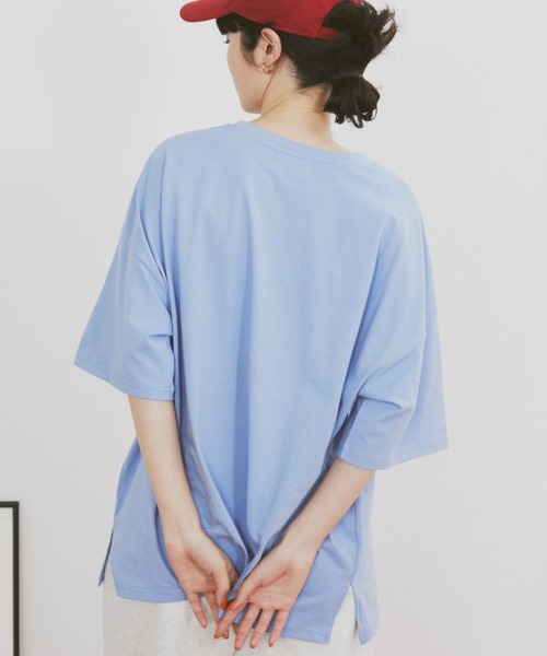 MERLOT（メルロー）の「オイスタープリントBIGT（Tシャツ/カットソー・レディース・ライトパープル/ホワイト・FREE）」の18枚目の写真