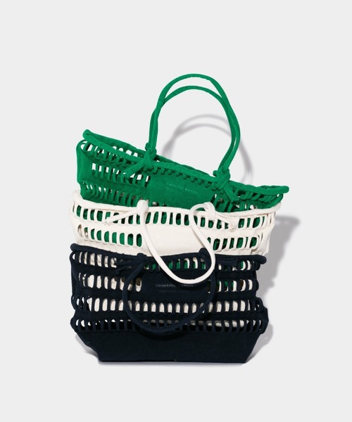 セール】konbu knit shopping busket bag L（トートバッグ