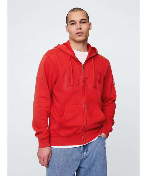 パーカー フード GAPロゴデザイン レッド Mサイズ メンズ 男女兼用 GAP(ギャップ) / パーカー/M/コットン/RED | 古着の販売・通販