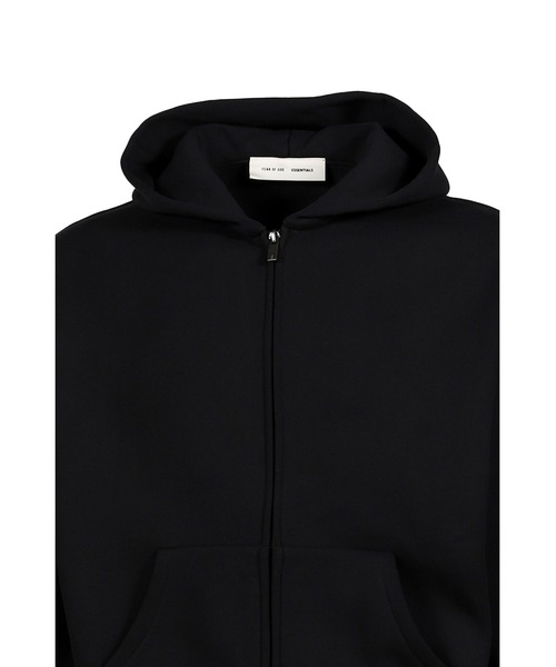 FOG ESSENTIALS CLASSIC FIT FLEECE ZIP UP BLACK パーカー 黒 Fear of God - Classic Fit Fleece Zip Up Hoodie in Jet Black