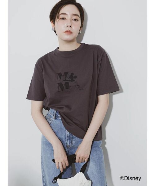 セール】【Disney】ミッキー/ワンカラー刺繍Tシャツ（Tシャツ
